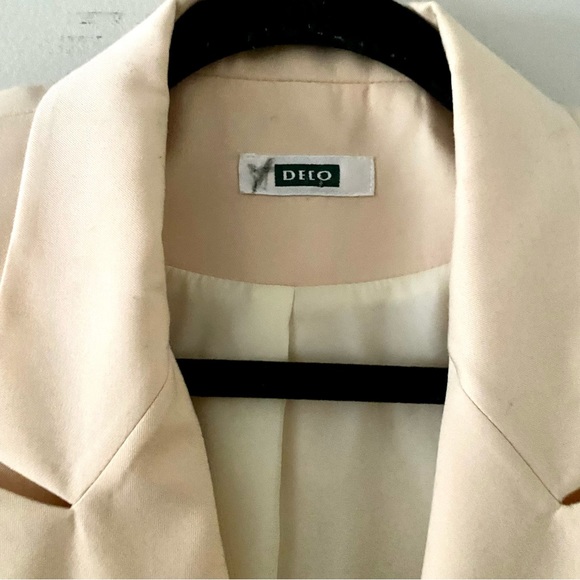 vintage Deco Gold button Blazer double breasted - Picture 4 of 5